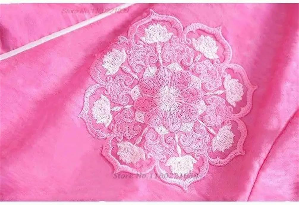 Traditional Chinese Improved Blouse Tang Suit National Flower Embroidery Ethnic Blouse Oriental Double Layers Hanfu Tops