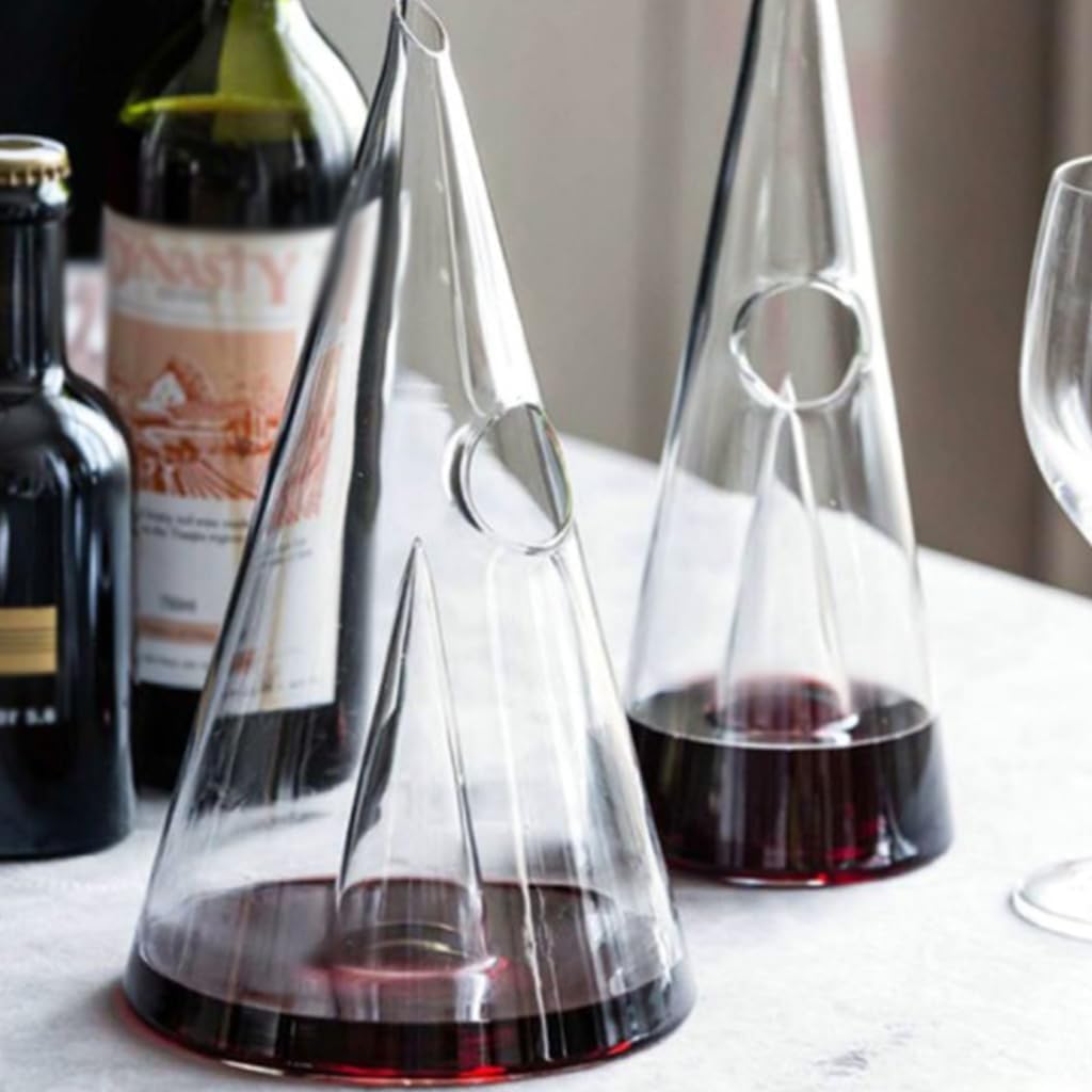 Glass Wine Decanter Pyramid Waterfall Seperator Pourer Divider Champagne Accessories Pourer