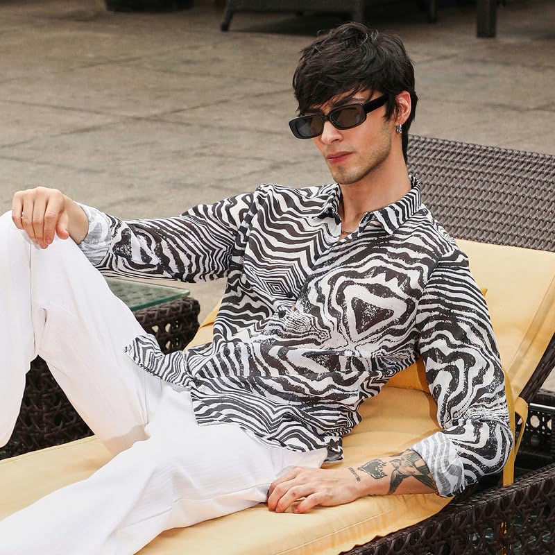 Image of CAHOOT Men's Bisque Shirt Casual Wear | Spread Collar | Long Sleeve | Button Closure | Shirt Crafted with Comfort Fit for Everyday Wear