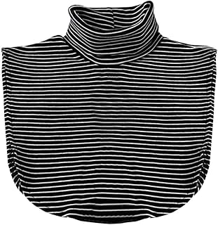 Joyci Women's Solid Stripe Turtleneck Dickey Collar Wear Outer or in Sweater Hoodie High Neck Mock Collar Price In India