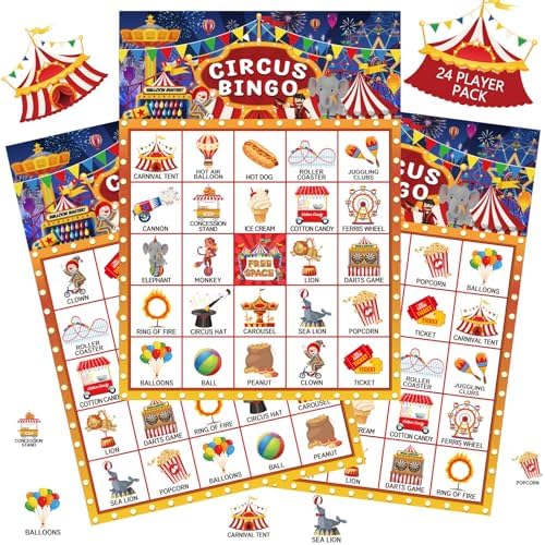 Amazon.com : Liliful 35 Pcs Carnival Party Games 24 Players Circus ...
