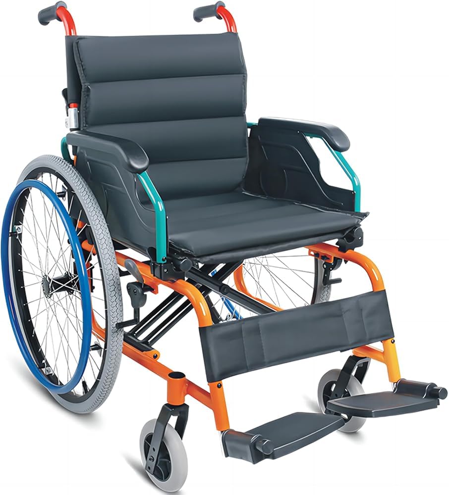 Silla de ruedas pediátrica ultraligera para niños, asiento extra estrecho, silla de ruedas manual plegable para niños con parálisis cerebral, con cinturón de seguridad, soporte para pies