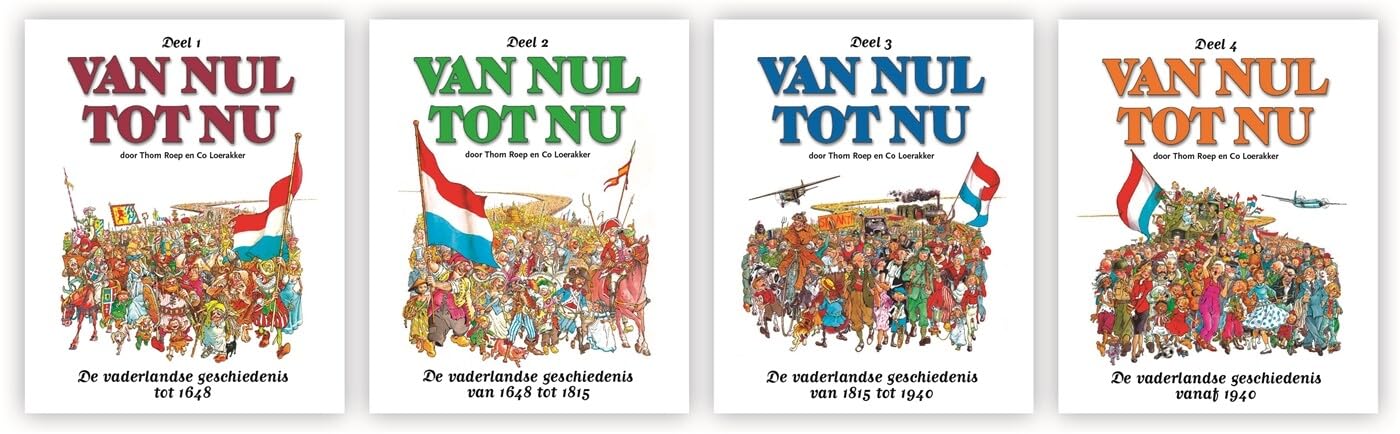 deel 1 t/m 4: de vaderlandse geschiedenis in strip (Van Nul tot Nu deel 1 t/m 4)