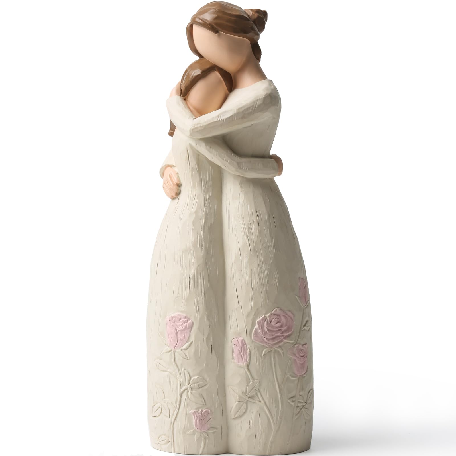 LEWOME Gifts for Mom from Daughter, Mother and Daughter Hand Painted Figurines, Birthday Gifts for Mother and Daughter, Daughter Gift from Mom, Inspirational Gifts for Mom, Daughter.