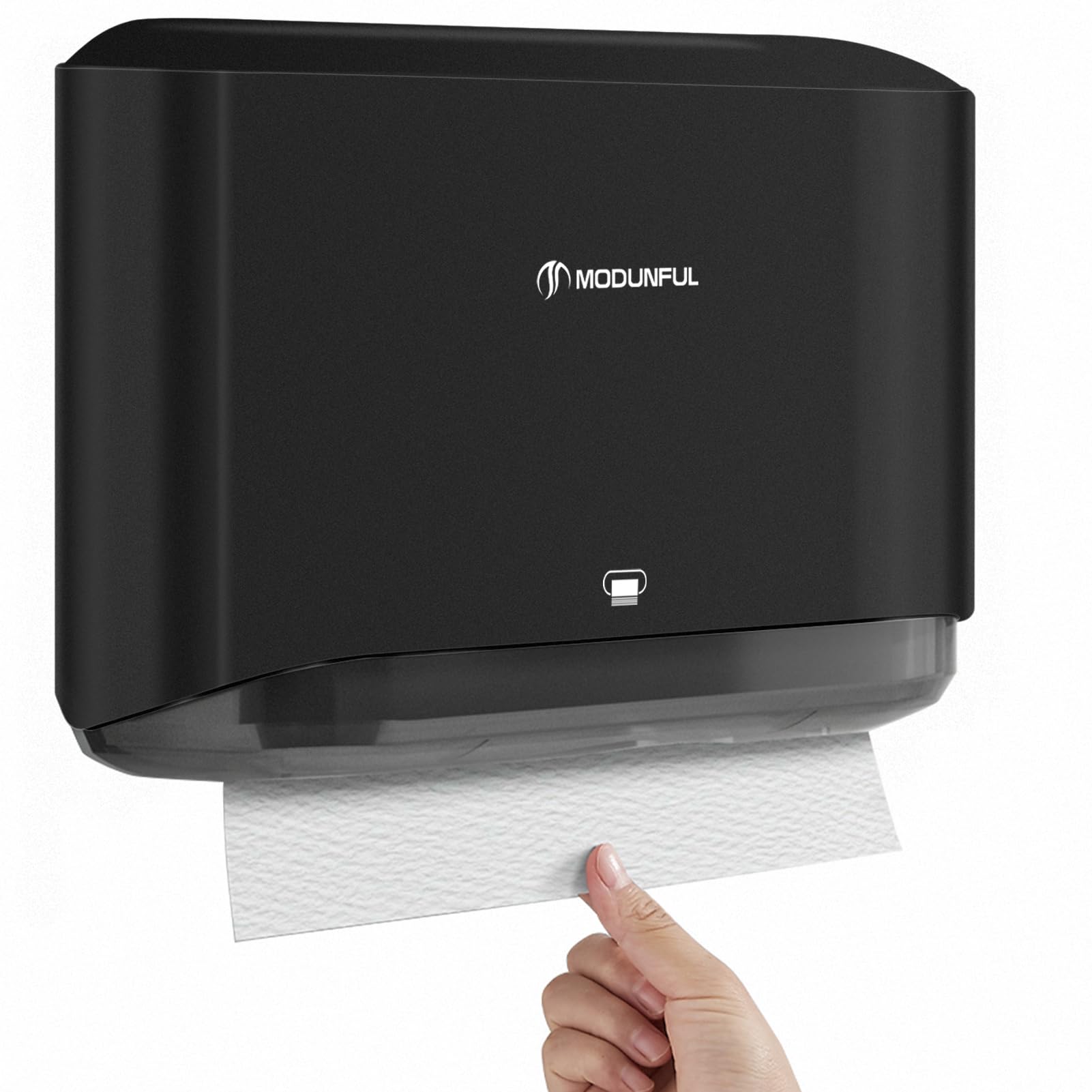 Photo 1 of ????? ????? ?????????, Multifold/Trifold/C Fold Papers Dispenser, Bathroom Hand Towels Wall Mounted Tissue Holder, No-Drill Adhesive Commercial or Home Black