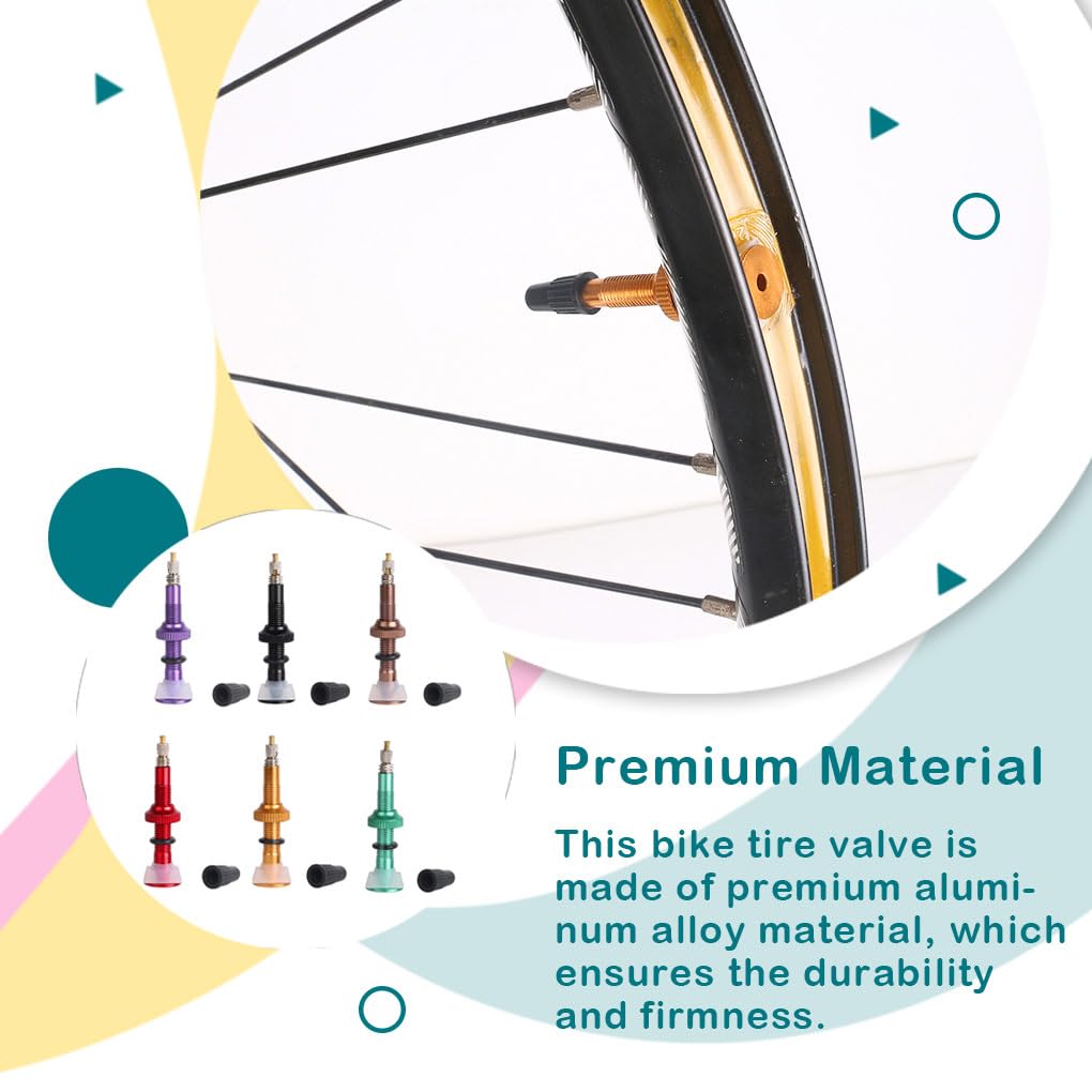 Set di 10 valvole per pneumatici fai da te accessori per ciclismo artigianato nucleo ruota ugello in metallo mini dimensioni pratica installazione tubeless stelo verde