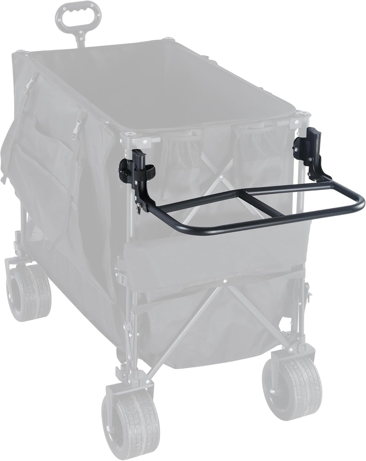 BARWING Heavy-Duty Aluminum Alloy Shelf Organizer for Camping Wagon, 200LB Capacity Universal Folding Storage Rack for 40"-50" Utility Carts, Adds Extra Tier for Gear