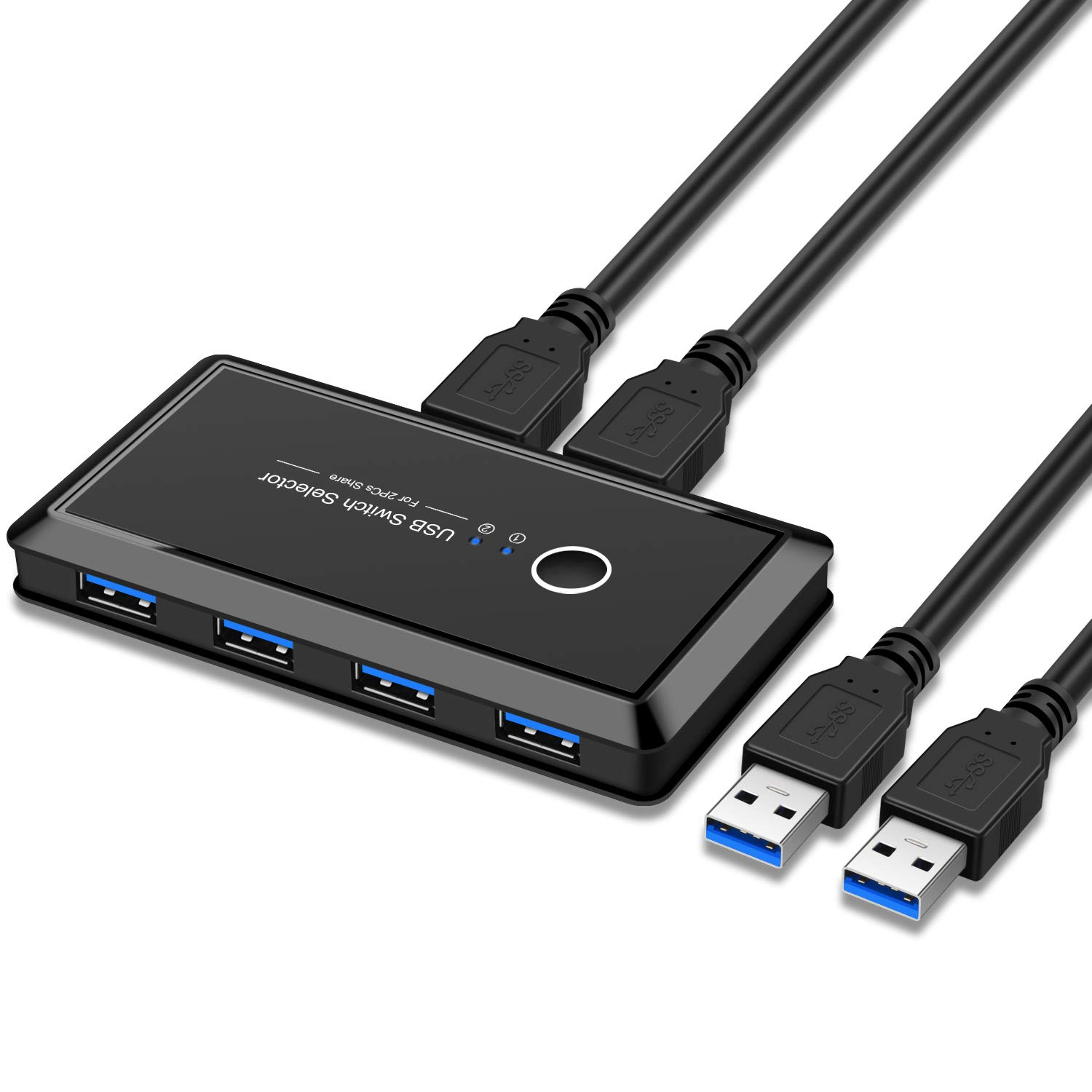 GeekerChip USB 3.0 Switch,4 USB 3.0 Switch Ports,KVM Switch with 2 USB3