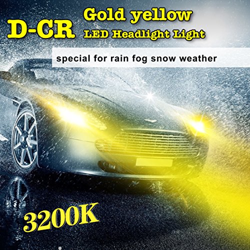 Alla Lighting D-Cr F2 Newest Version 9000 Lumens Extremely Super Bright 3200K Gold Yellow High Power Super Mini H13 9008 Dual High Low Beam Led Bulb All-In-One Bulbs #TOP5
