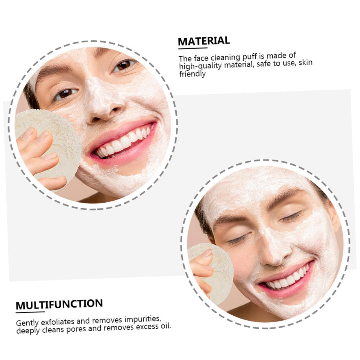 Healeved 60piezas Almohadillas Exfoliantes Faciales Para Limpieza De y Eliminación De Maquillaje Para Cuidado Facial y Remoción De Impurezas