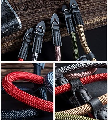 LXH Digital Camera Wrist Strap Handmade Nylon Camera Wristband Strap Compatible with Canon Fujifilm Nikon Sony Olympus(Green)