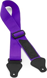 TIGER UAC4-PU Ukulele Strap for Soprano, Concert, Tenor and Baritone Ukes with Pick Holders Purple