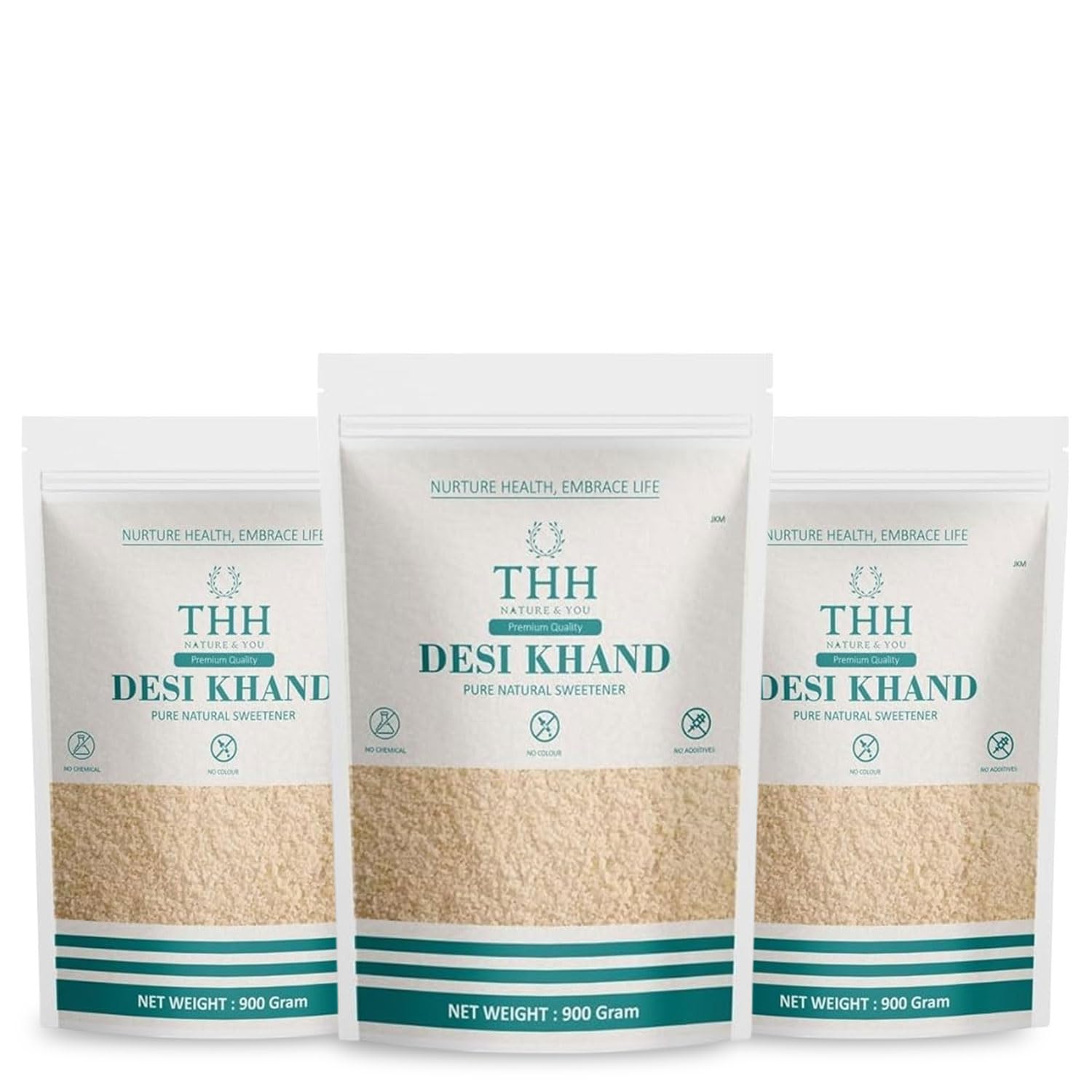 THH Desi Khand khandsari Raw Sugar (Natural & Unprocessed) 900g x 3 (2.7kg)