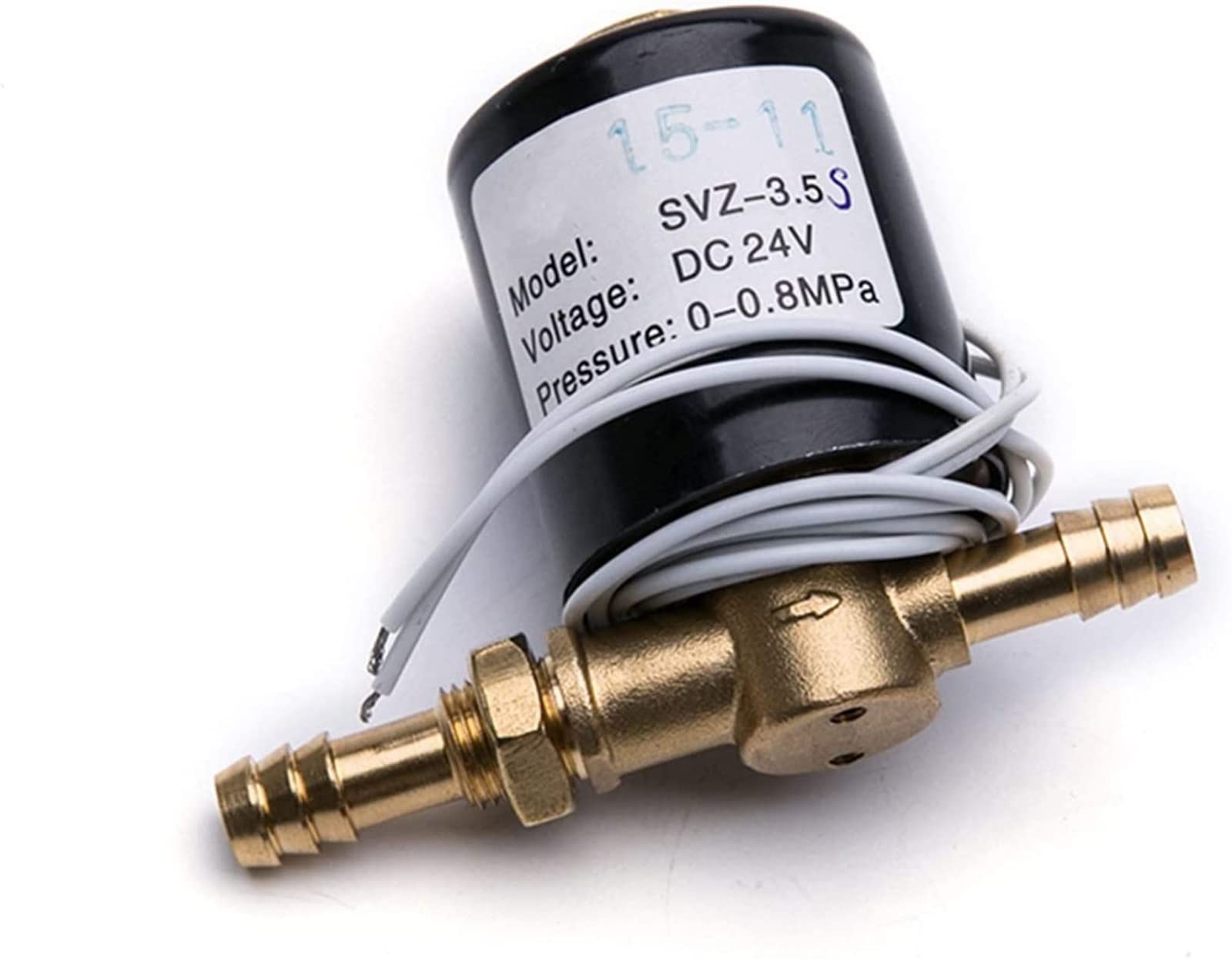 HYUJNAFZR SVZ-3.5S Brass 6mm 8mm Connector 2Way Welding Machines Solenoid Valve DC24V AC36V AC220V 0-0.8Mpa Buckle SVZ-3.5 Useful(5V)