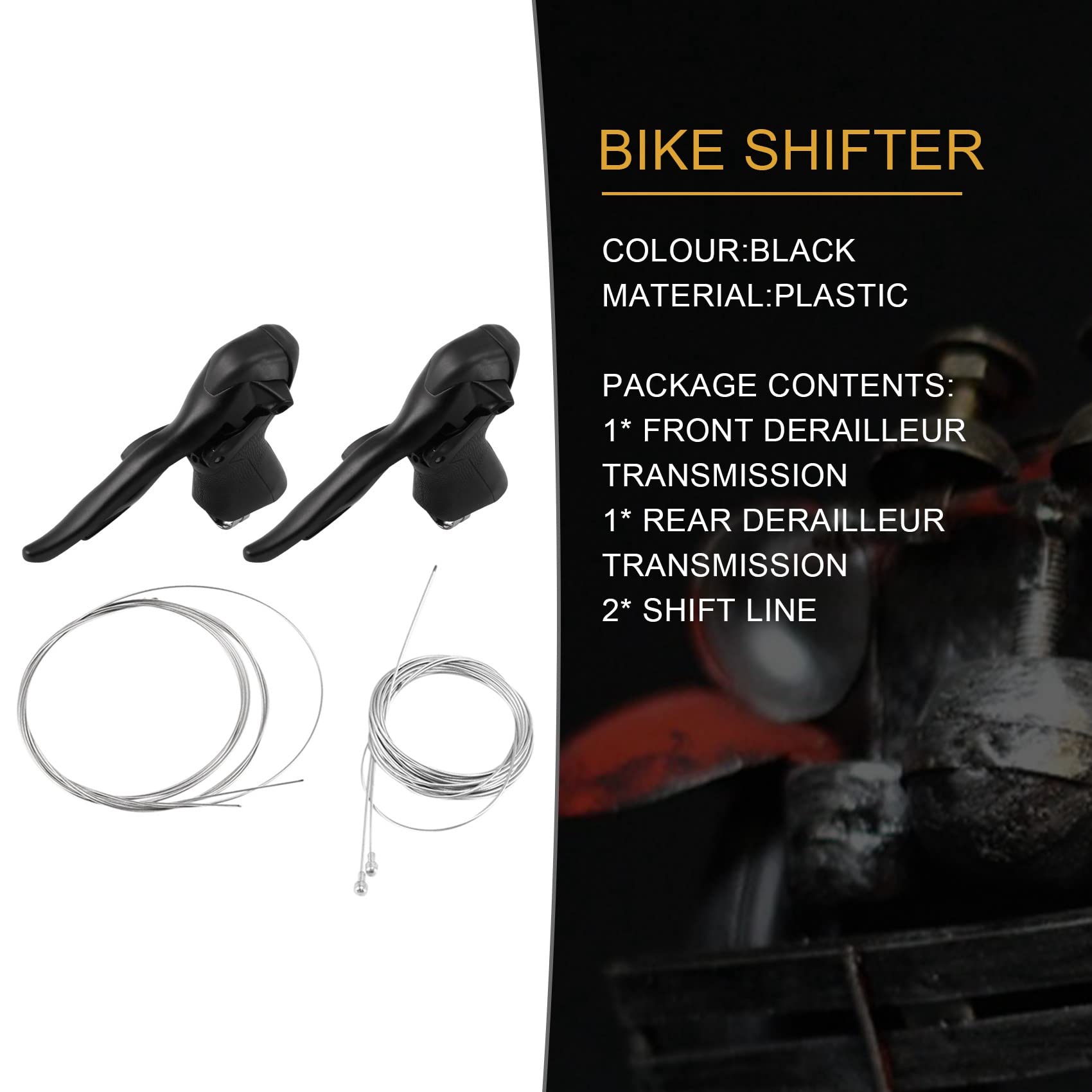 Leve del Cambio per Bici Leve di Comando Doppie 3 X 7 Leva del Cambio per Bici da Strada Leva del Cambio Compatibile per Le Leve