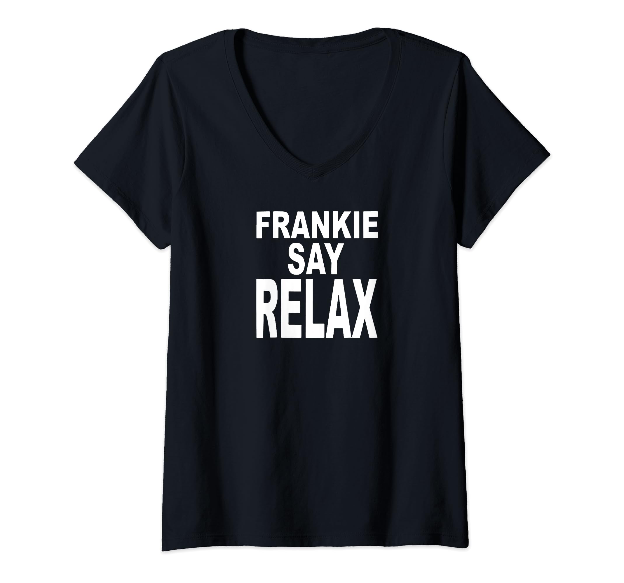 ribbon Week, Tacos do, FreeWomens Frankie Say Relax Funny Retro Vintage V-Neck T-Shirt