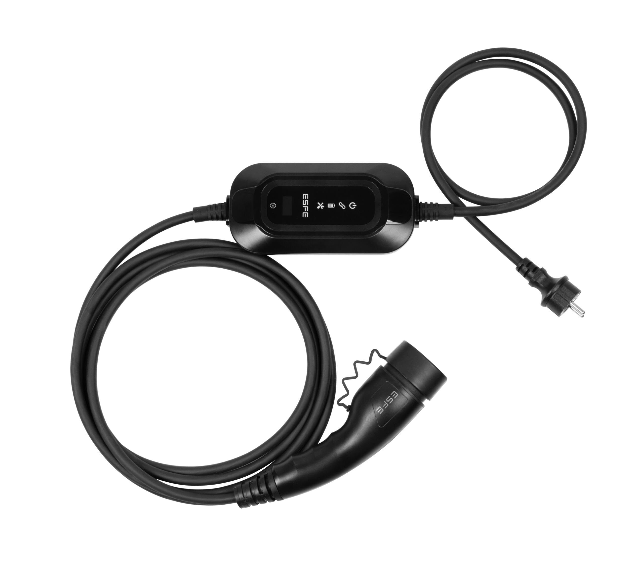 BLAUPUNKT ESFE Mobile Wallbox - Stazione di ricarica da 3,7 kW, tipo 2, cavo di ricarica per auto elettriche, 5 m, monofase con presa Schuko, ideale per VW ID 4 Cupra Born BYD Seal ecc.