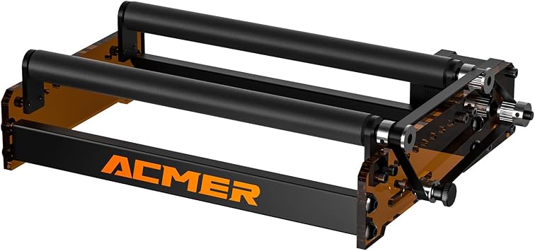 ACMER M3 Laser Rotary Roller, 360 Y-Axis Rotary Module for Cylindrical Engraving, Adjustable 6164mm Diameter, Compatible with ACMER P3/P2/P1/S2/S1/P1 S Pro and Most Laser Engravers