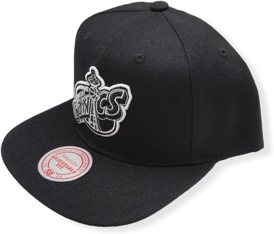 Mitchell & Ness Snapback: Seattle Supersonics Wool B/W Hardwood Classics Black