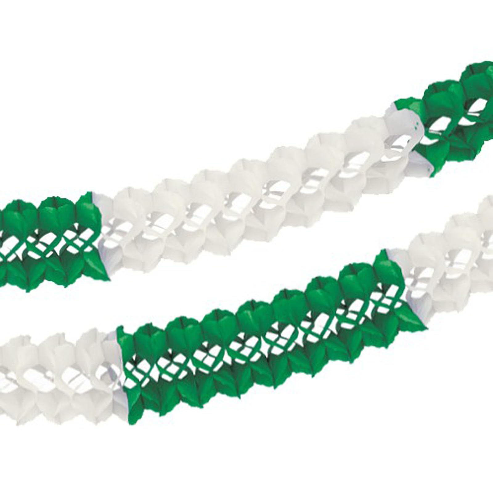 5 Papier Ø 16cm 10 m grün/Weiss schwer entflammbar