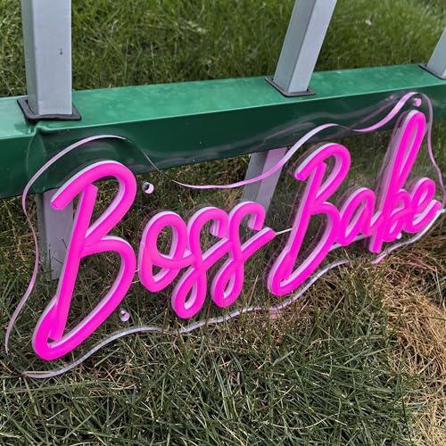 Image of Pink Boss Babe Led Neon Light Sign for Wall Decor Sign Girls Lady Bedroom Home Light Up Sign Wedding Birthday Christmas Bestie Best Boss Gifts USB (15.7x7in)
