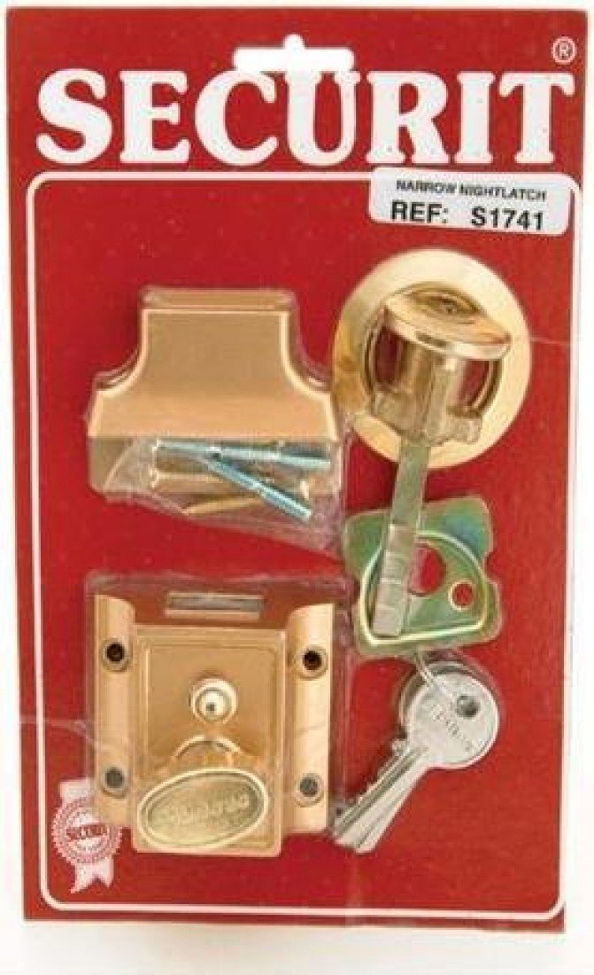 Securit Gold Sec Nightlatch Narrw Champ S1741*