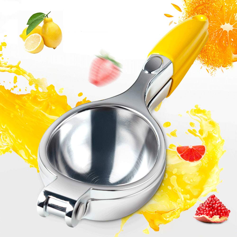 SamwestartManual Lemon Squeezer Fast Handle Press Tool Premium Quality Citrus Lime Squeeze Fruit Juicer with Silicone Handles Perfect for Juicing Oranges, Pomegranate, Lemons & Limes
