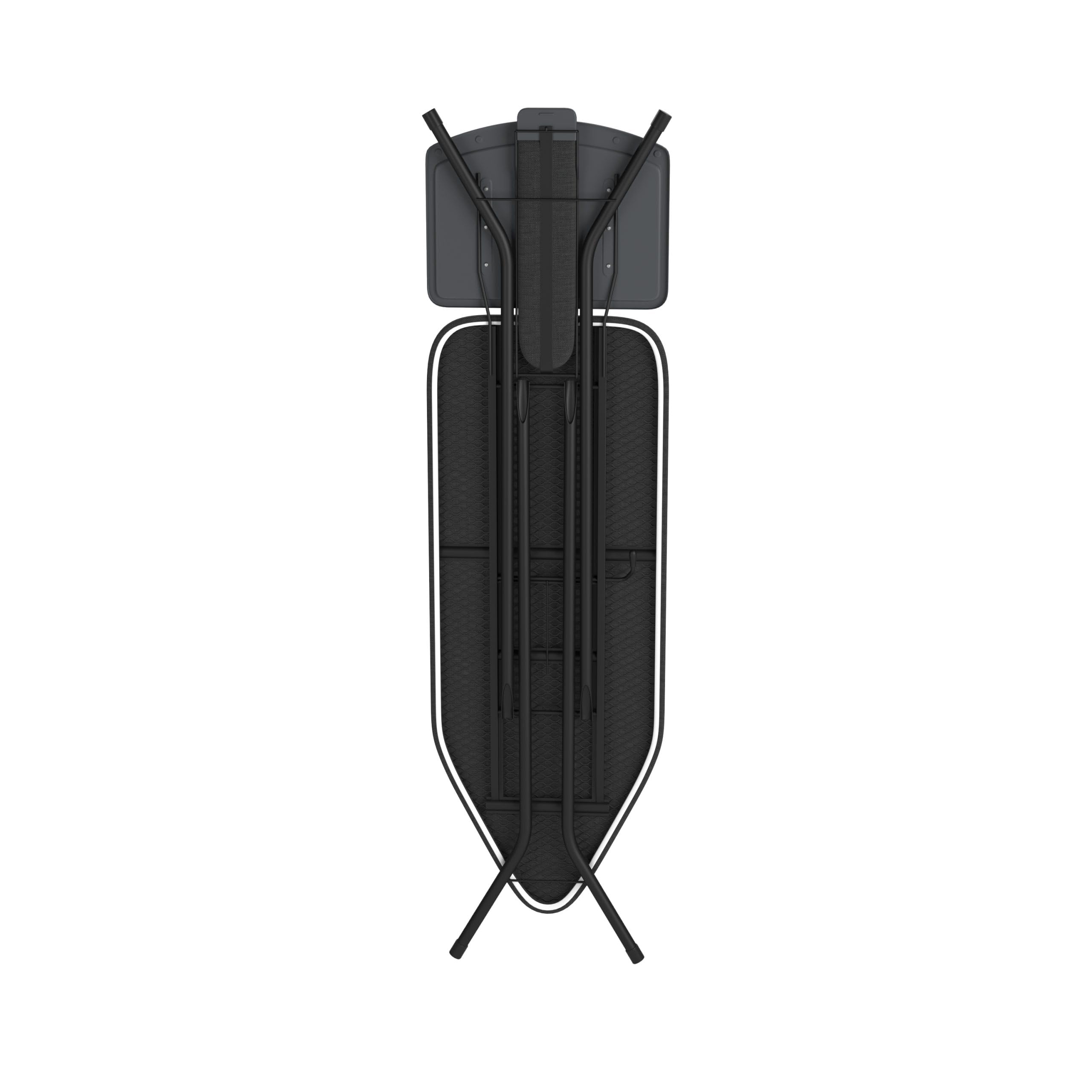 bügelbrett – Extra breites Bügelbrett für Dampfgenerator – 124x44 cm – Robust und stabil – Höhenverstellbar – Luxuriöses Bügelerlebnis – Farbe: Dust Grey