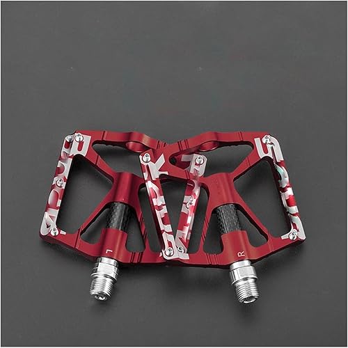 Miniatura 1 de Pedales de bicicleta Rodamientos de aleación Pedales de ciclismo Pedales de plataforma de bicicleta Pedales planos reflectantes antideslizantes MTB