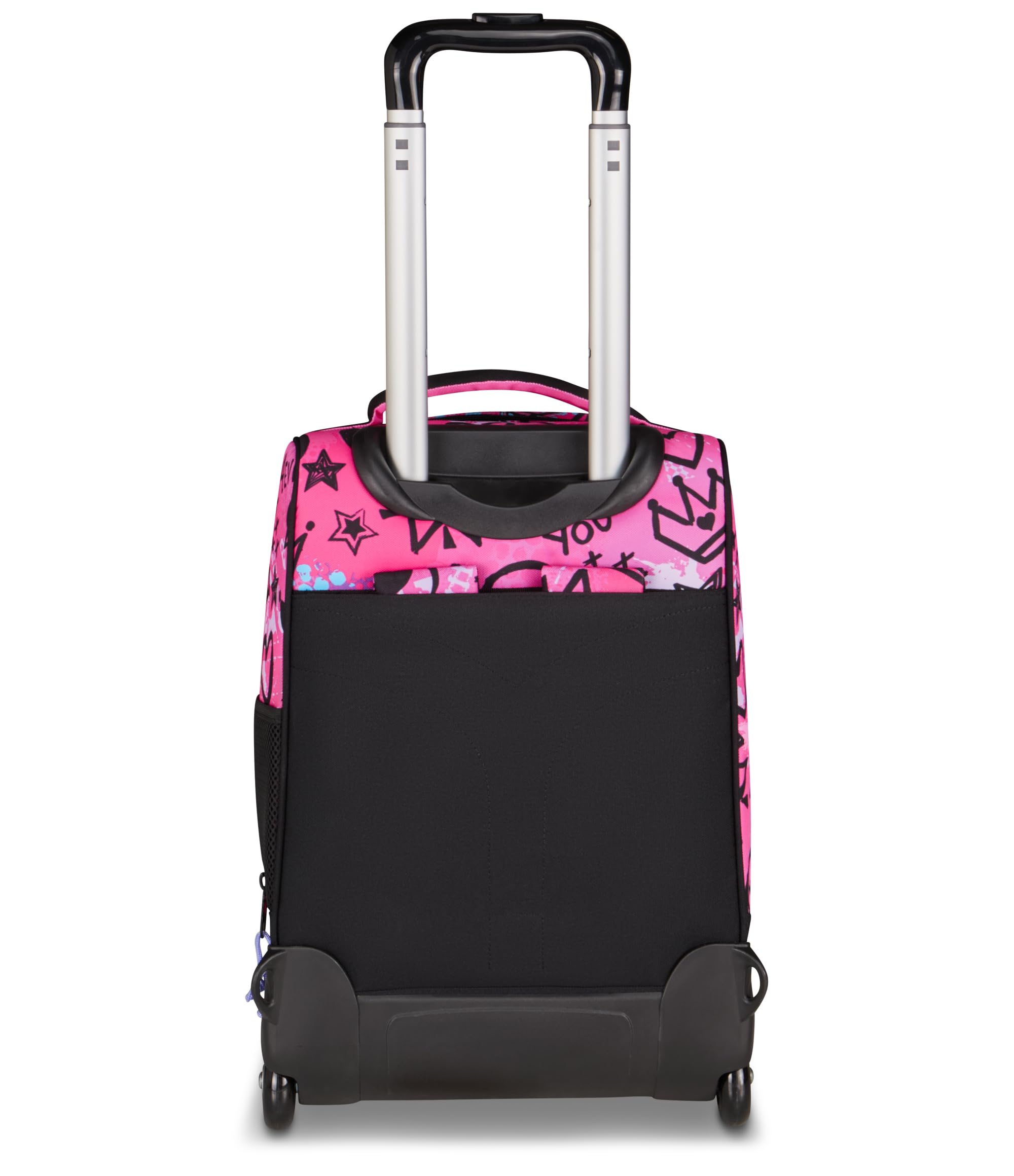 Mitama Zaino Trolley M-Power RockNLove, Spallacci a scomparsa, Bambini e Bambine, Tasca Porta Borraccia, Doppio uso, Maxi Capienza, rosa