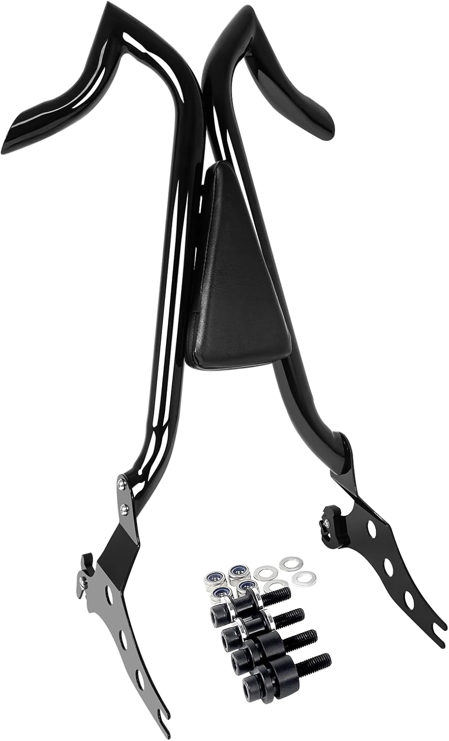 Sissy Bar Backrest for Harley Fatboy 2018-2025, Detachable Passenger Backrest Rear Pad for Harley Breakout 2013-2025, Fat Boy FLFBS 18-UP (27.5"Tall, Black)