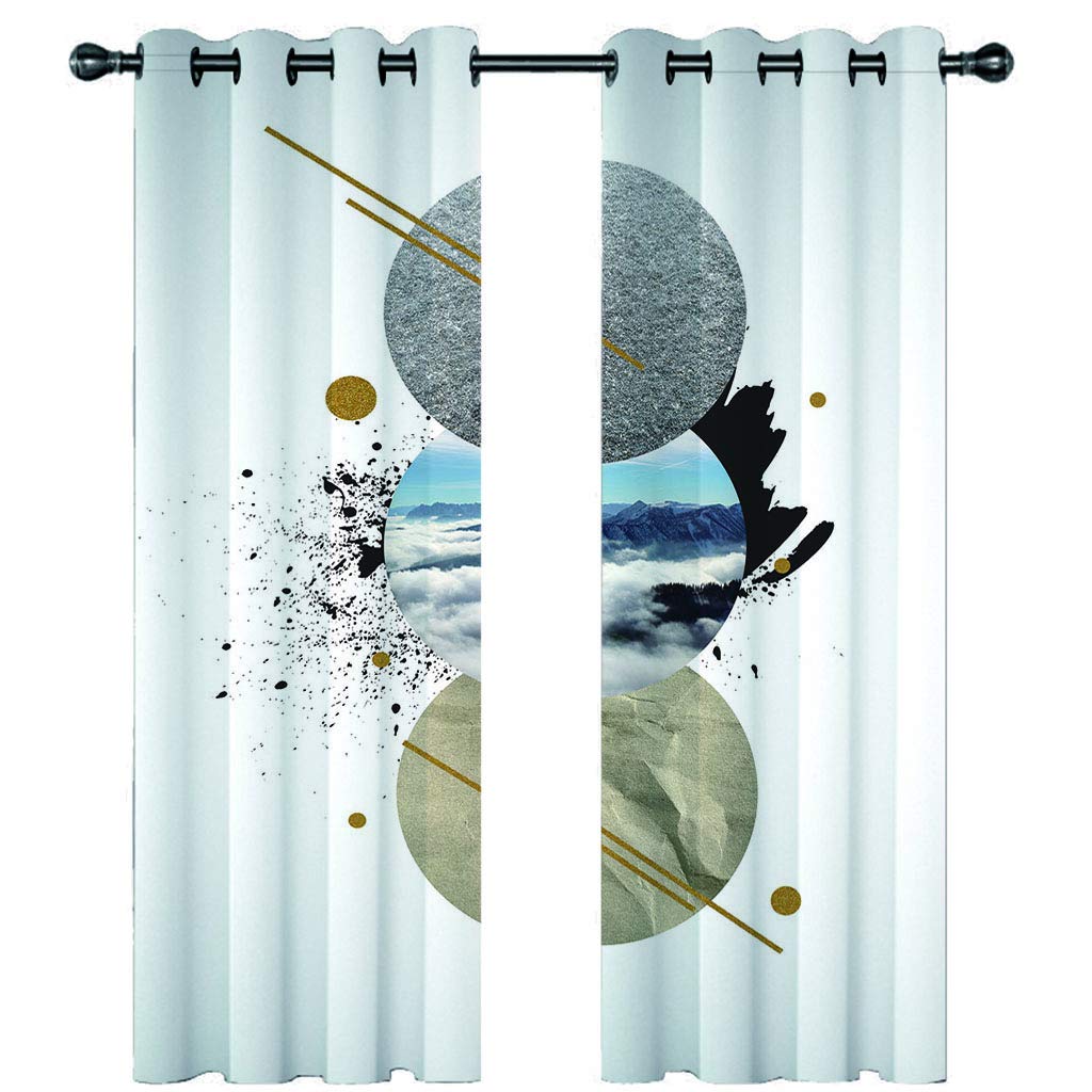 MAYNUO Verdunklungsvorhänge Kinderzimmer 140x160 Cm - 3D Graffiti Design Mit Ösen