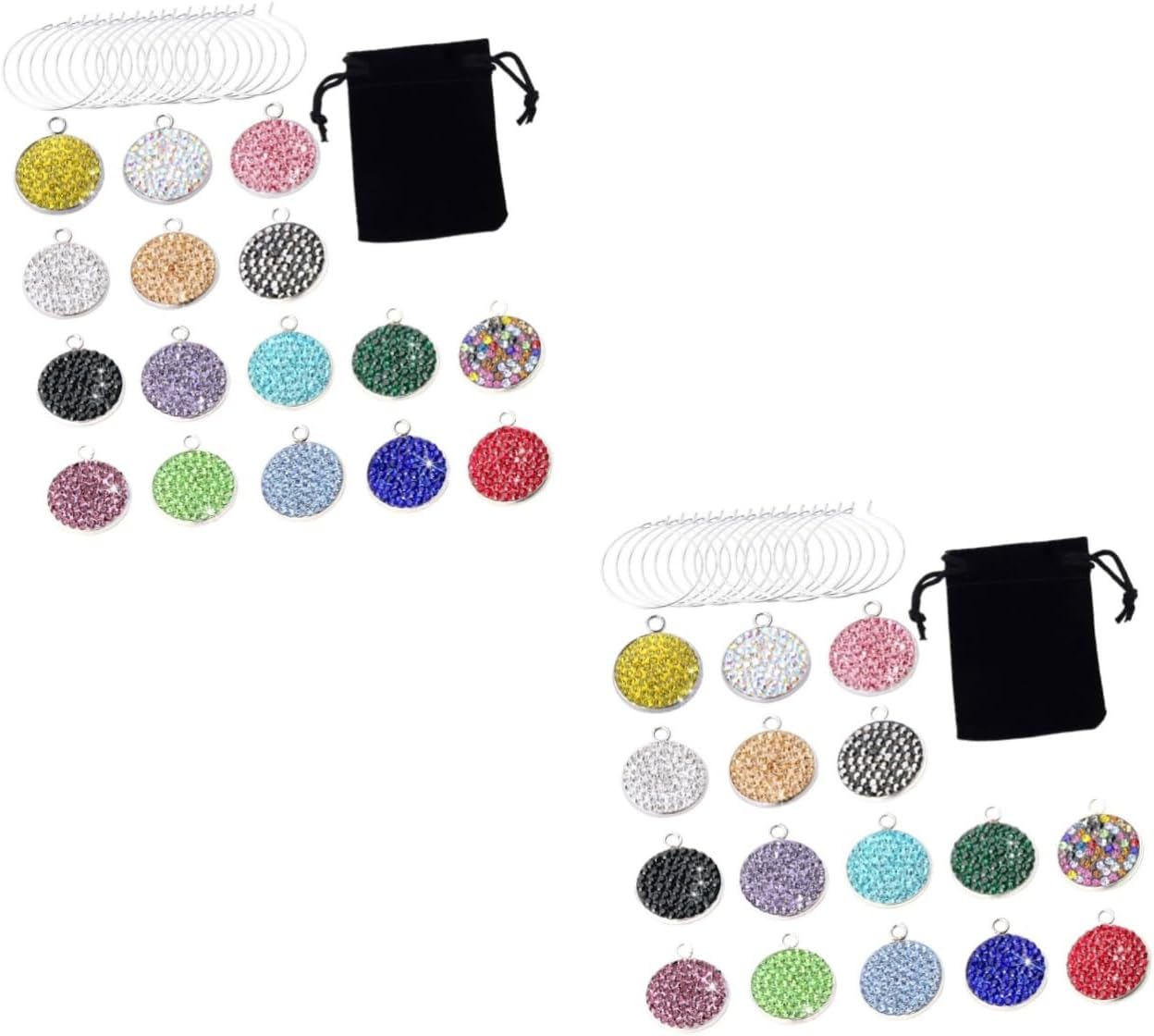 Alipis 1 Set Wine Glass Tags Reusable Cup Identifiers Marking Rings for Parties Weddings and Events Color Options for Identification