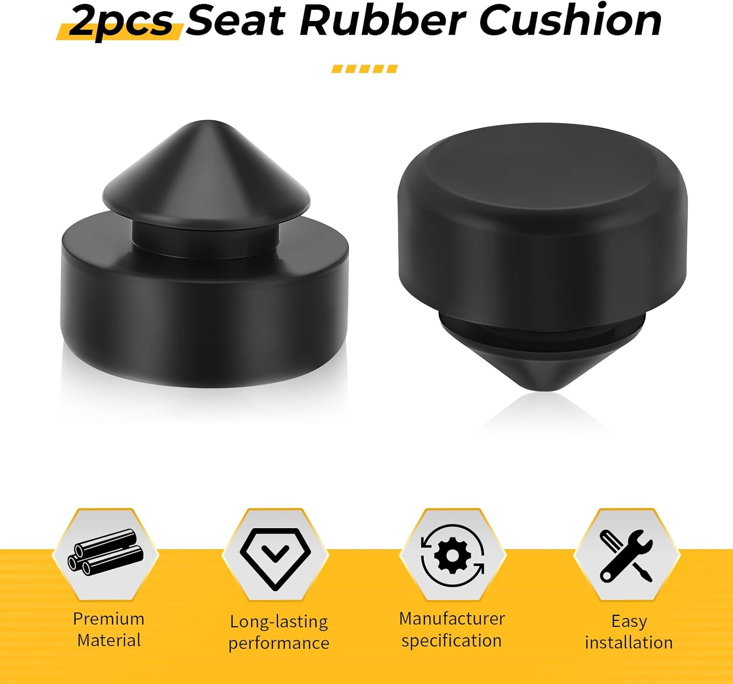 M MATI 2pcs Seat Rubber Cushion for Honda ATV UTV Motorcycle Scooter TRX250X TRX250 FourTrax 300 ST1100 Transalp 600 CRF300L CRF250L TRX350 TRX450R 1985-2024 77215-GC2-000