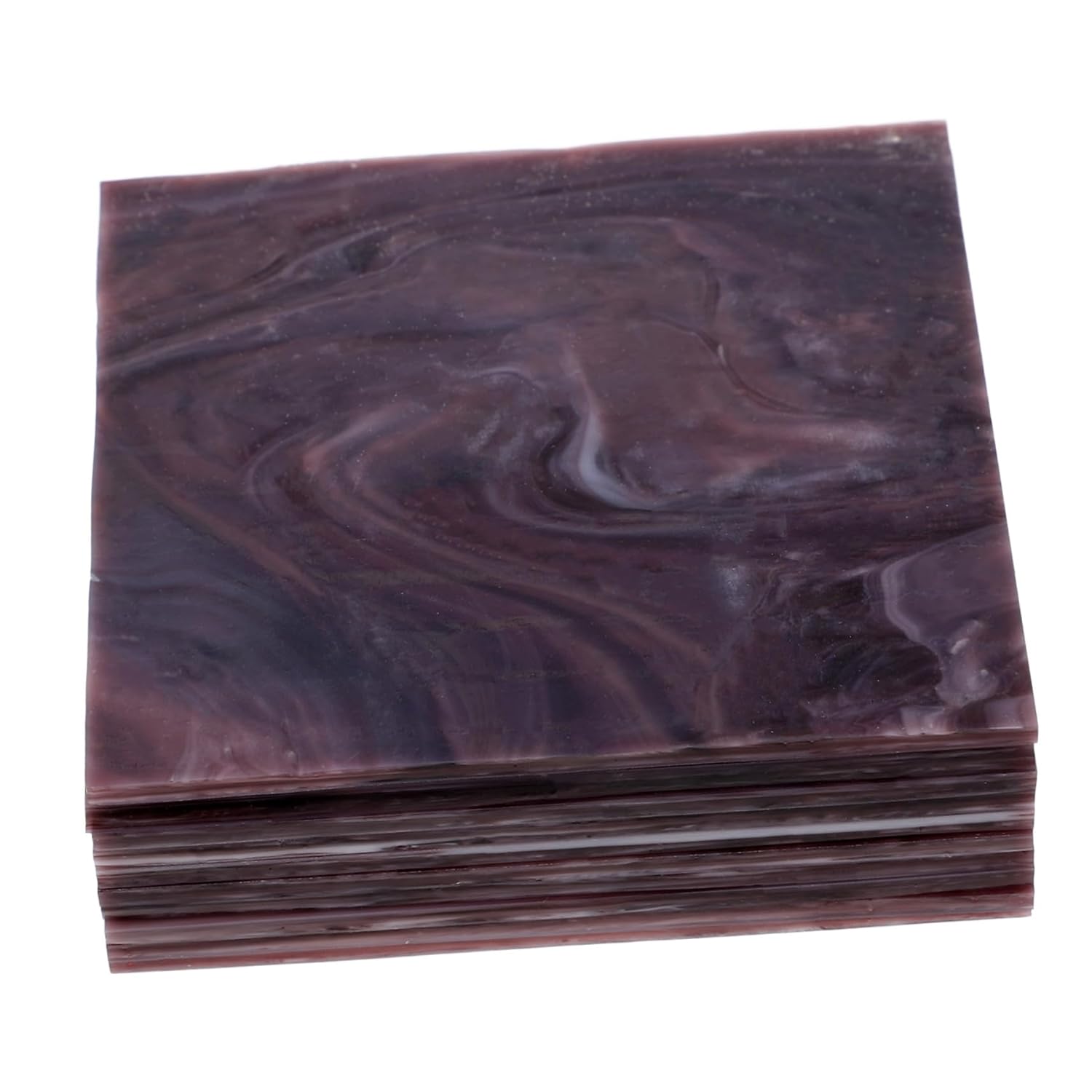 10pcs Stained Glass Sheets for Crafts Deep Tiles for Decorative Projects Soft Light Transmission Versatile Church Applications