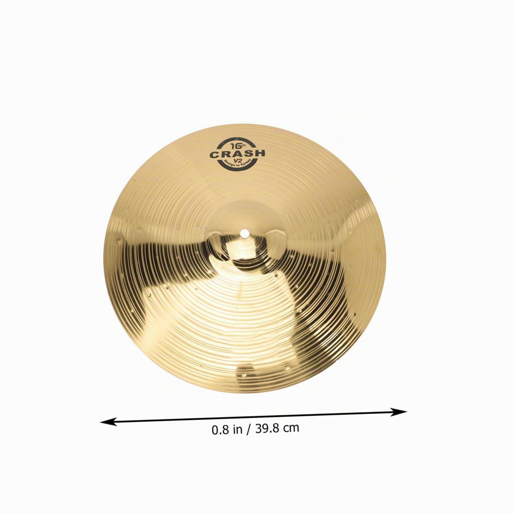 Vaguelly 16 cymbales Crash Cymbals en laiton pour débutants, étudiants, 40 cm