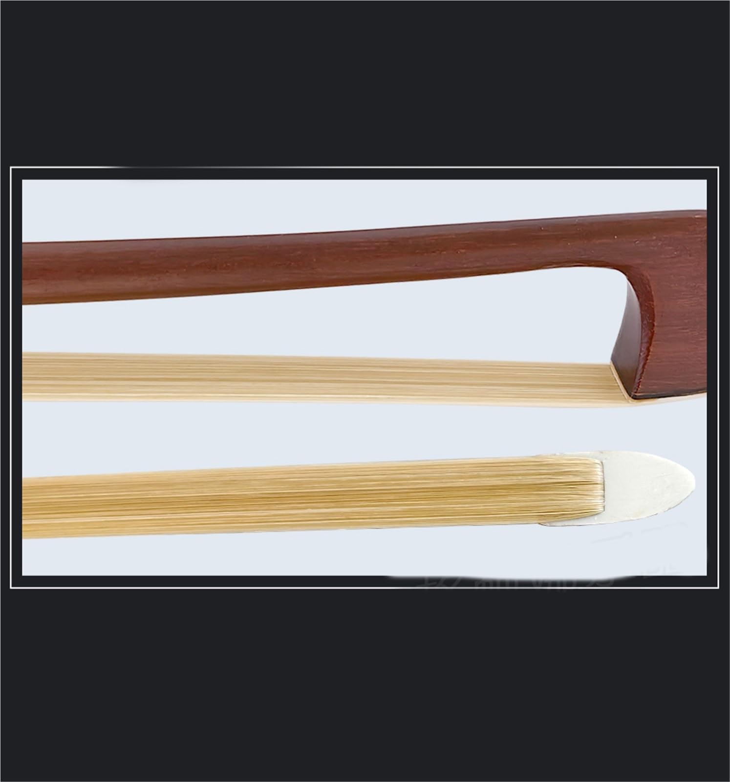 Początkujący Hulusi Łuk do skrzypiec Brazylijski drewniany łuk ze skrzypem rzeźba akcesoria do skrzypiec(GLN8004 Model 1/2)