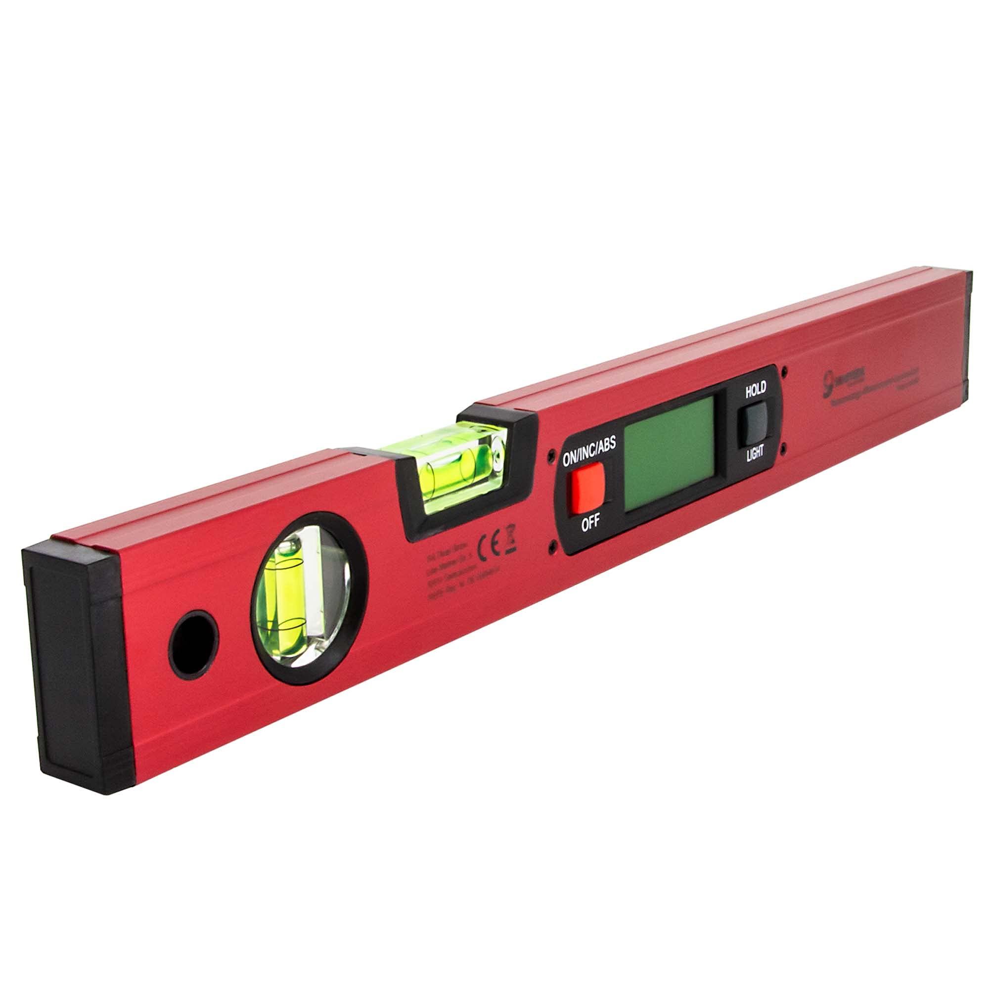 SCHMIDT security Tools Elektronik Wasserwaage Winkelmesser - Neigungsmesser - digital LCD-Anzeige - Kombimessgerät - Gradmesser- Vertikal- und Horizontal-Libelle - Winkelwaage - Magnetwaage