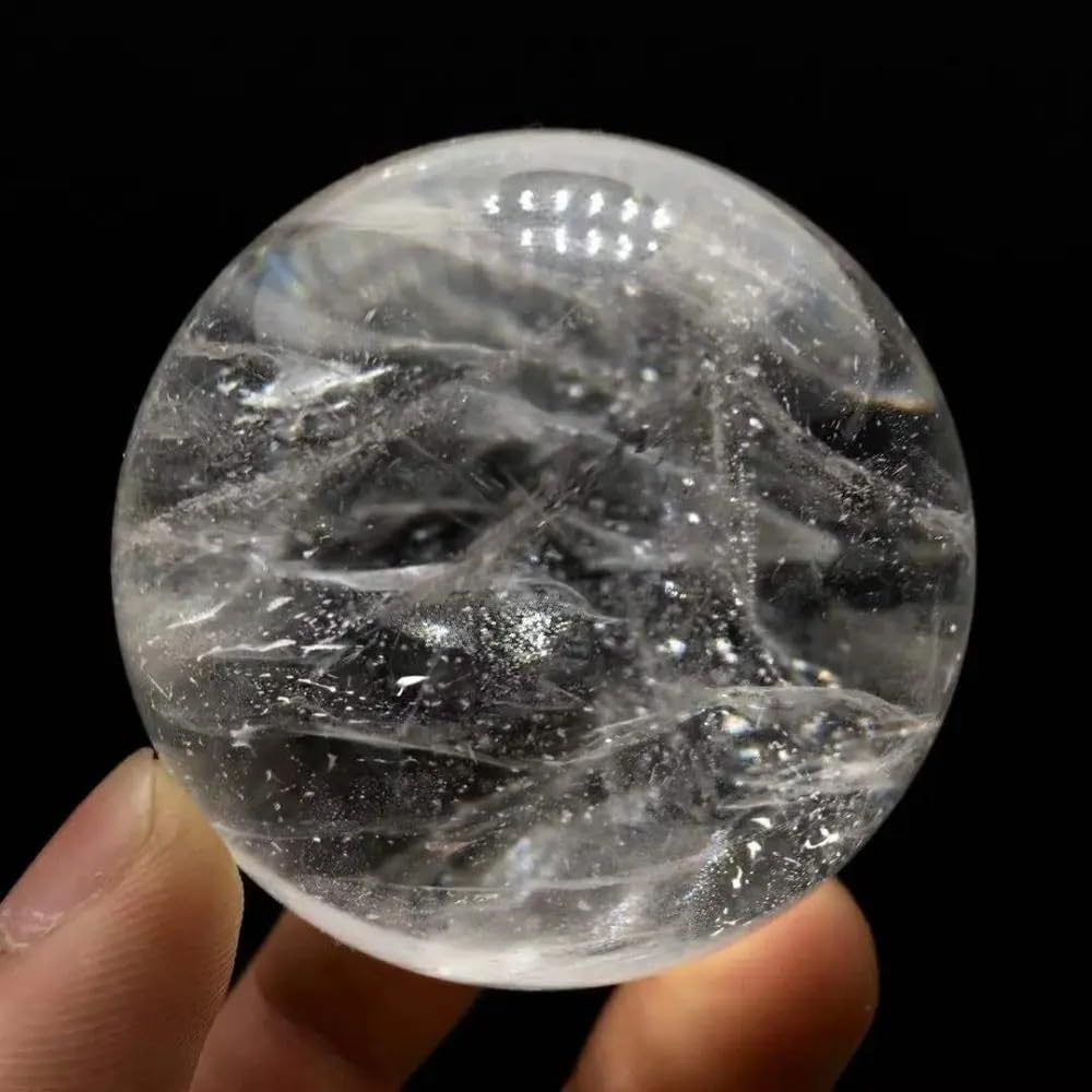 SHFTQXSLAT Beautiful Clear White Crystal Quartz Sphere Ball Collection Ornaments (Size : 1100-1200g)