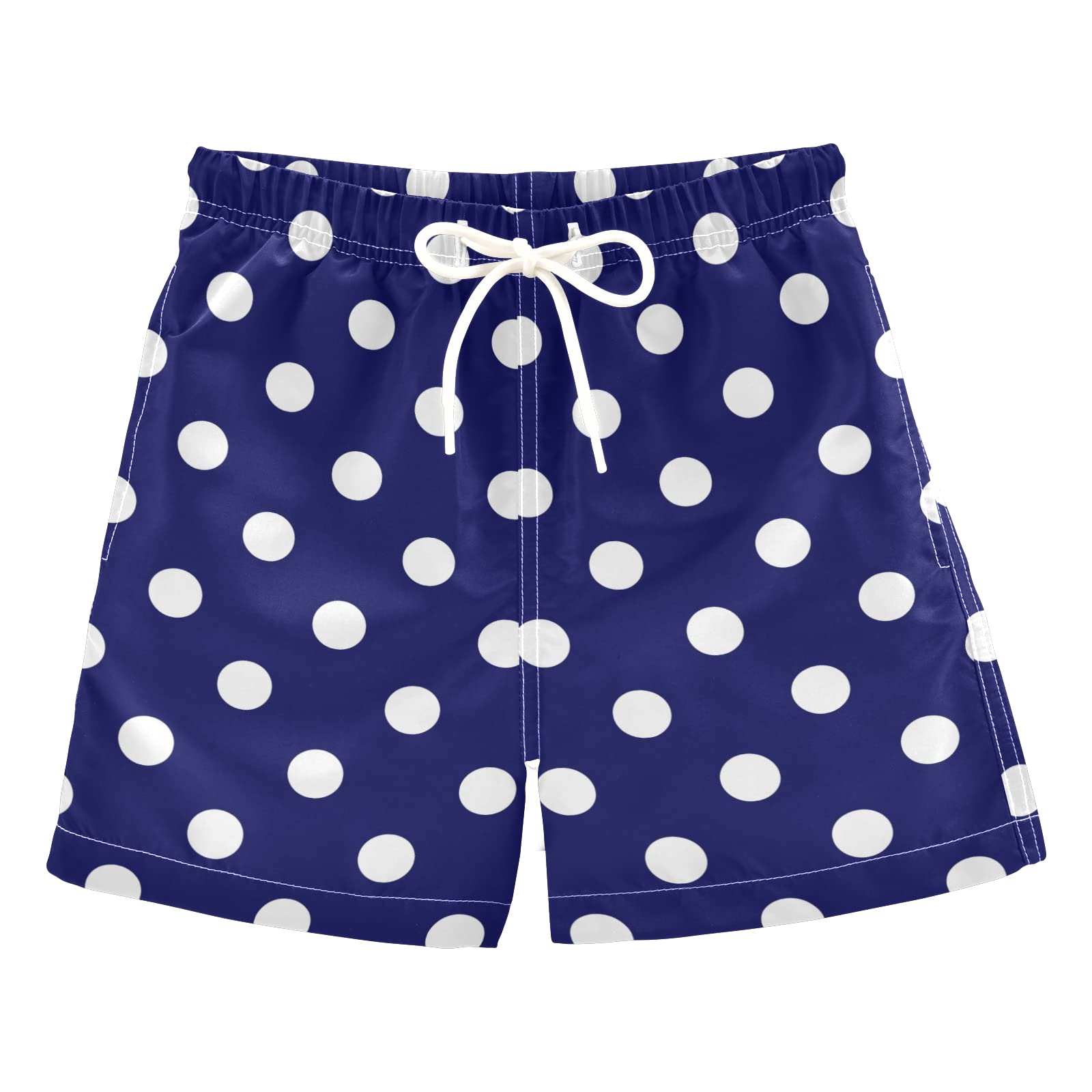 Polka Dot Boys Swim Trunks Toddler Boy Swimsuit Quick Dry Boys Bathing Suits for Boys Adjustable Waist Swim Beach Shorts for Kids 2T-16