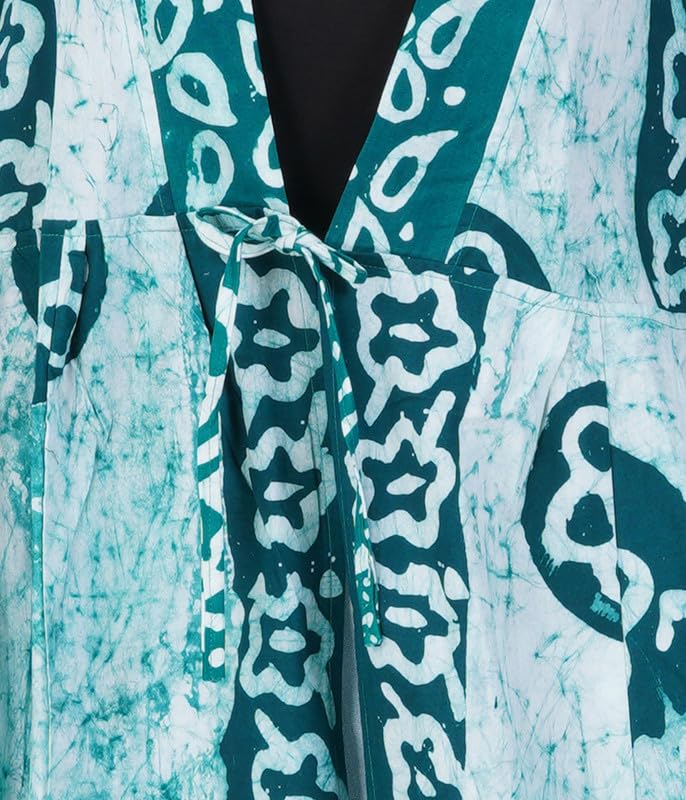 Image of MENMAII Housecoat /Bathrobe[L-4XL] - Full Open Multipurpose Night Gown -a Kind of Adaptive Clothing with Pocket for Women |Full /Calf Length Cotton