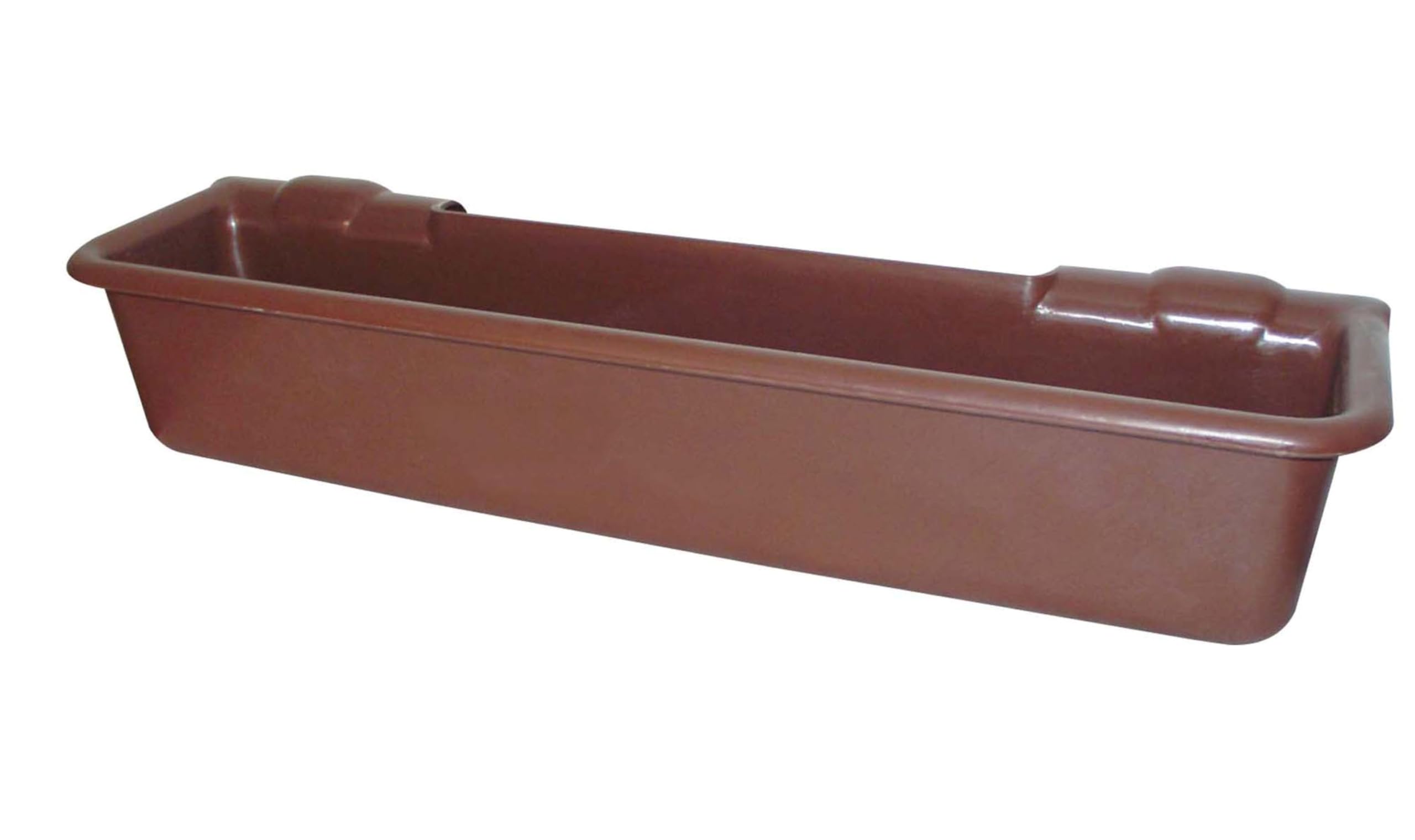 Mangiatoia in plastica per vitelli e pecore, 50 l, marrone