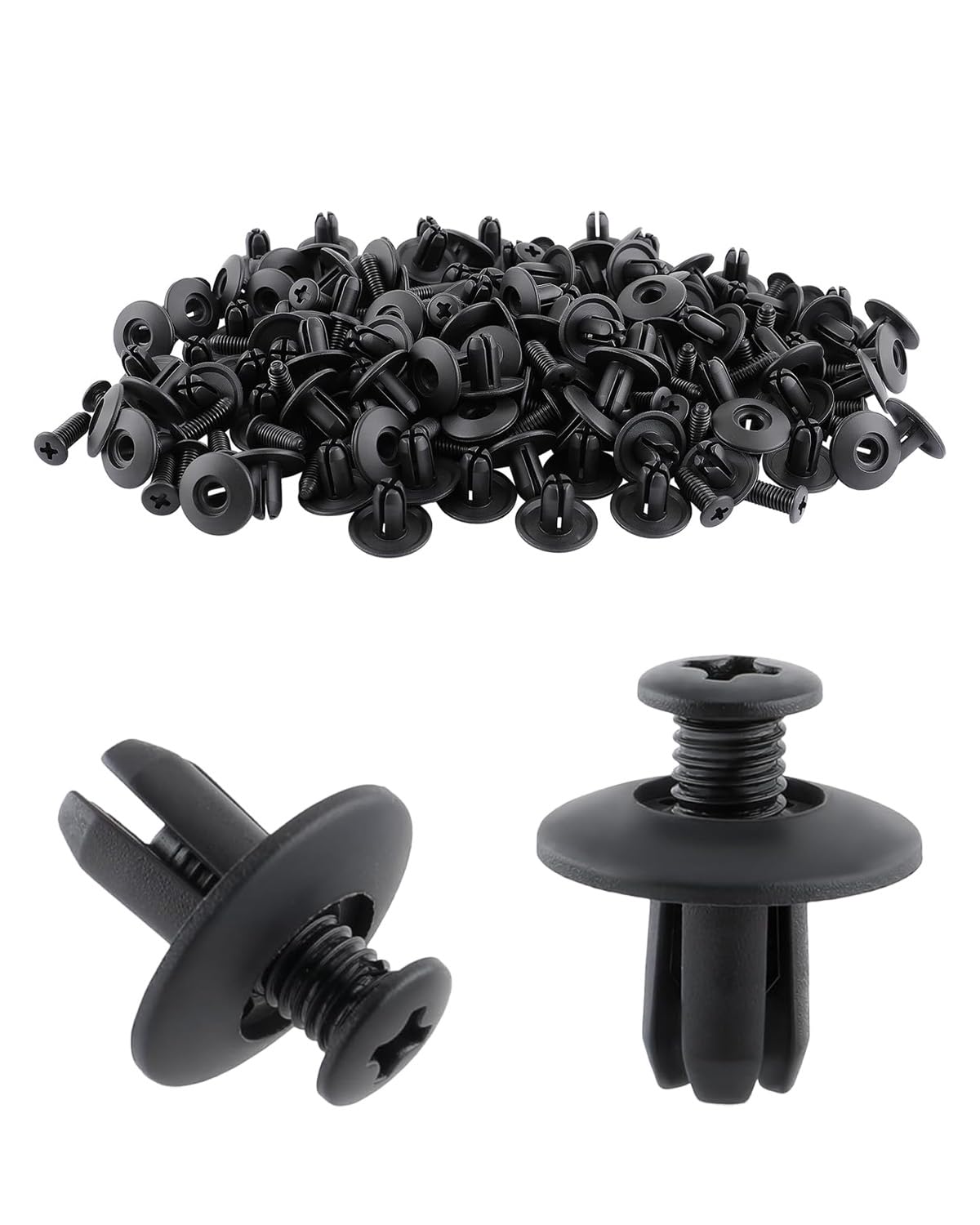 JUKOTA 100 Pièces 6mm Rivet Clips Voiture,Clips De Fixation