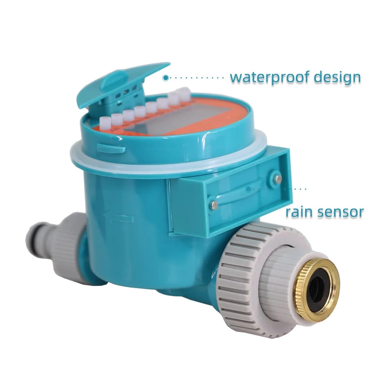 Sensore pioggia impermeabile Timer for irrigazione da giardino Risparmio energetico Regolatore di irrigazione Valvola digitale programmabile automatica(E)