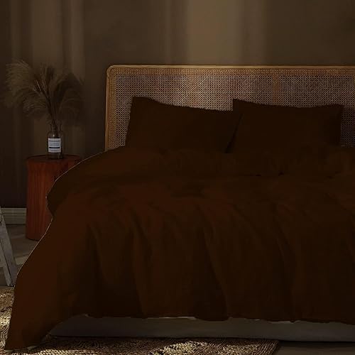 Miniatura 14 de Juego de funda de edredón de 3 piezas con 2 fundas de almohada, 100% algodón, funda de edredón extra larga para cama de tamaño individual