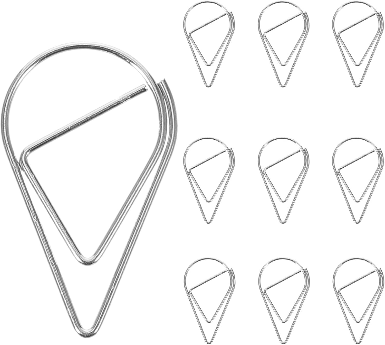 Artibetter 10pcs Dripping Shaped Metal Paper Clips Novelty Decorative Pins for Office Desk Accessories and Bible Cards Organization