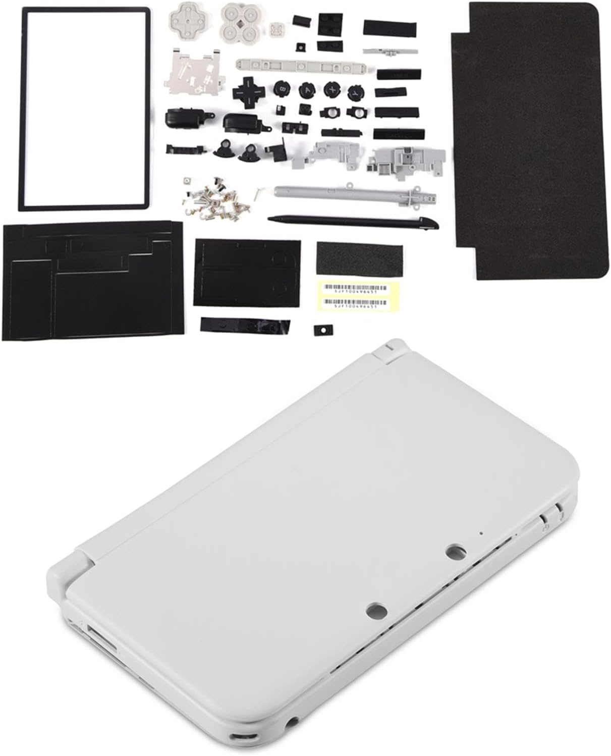 Full Housing Case, Cover Shell Repair Parts Complete Fix Replacement Kit Full Housing Case Cover Shell Repair Parts Complete Replacement Kit for 3DS XL(White)