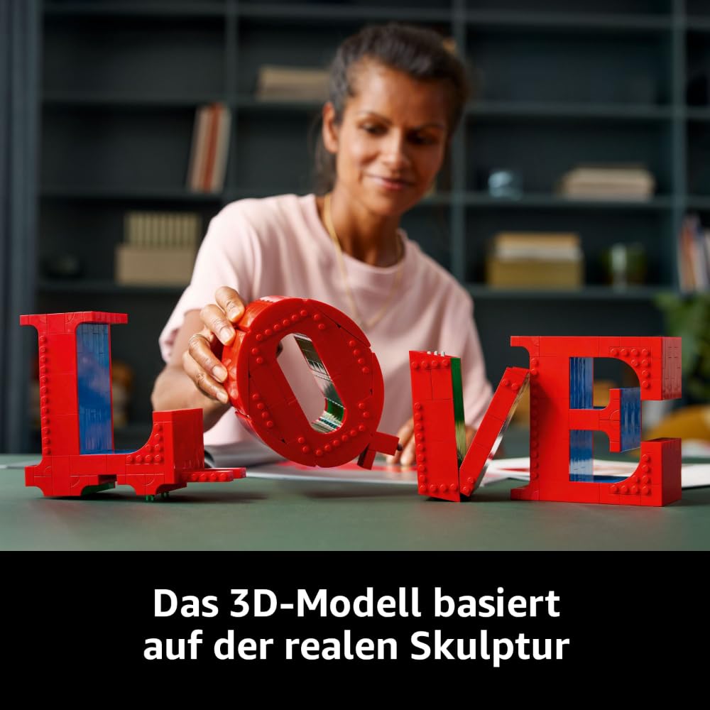 LEGO Art Love - Modellbau für Erwachsene - dekoratives Kunstobjekt zum Bauen - kreative Aktivität für Frauen und Männer - Geschenkidee für Paare - 31214