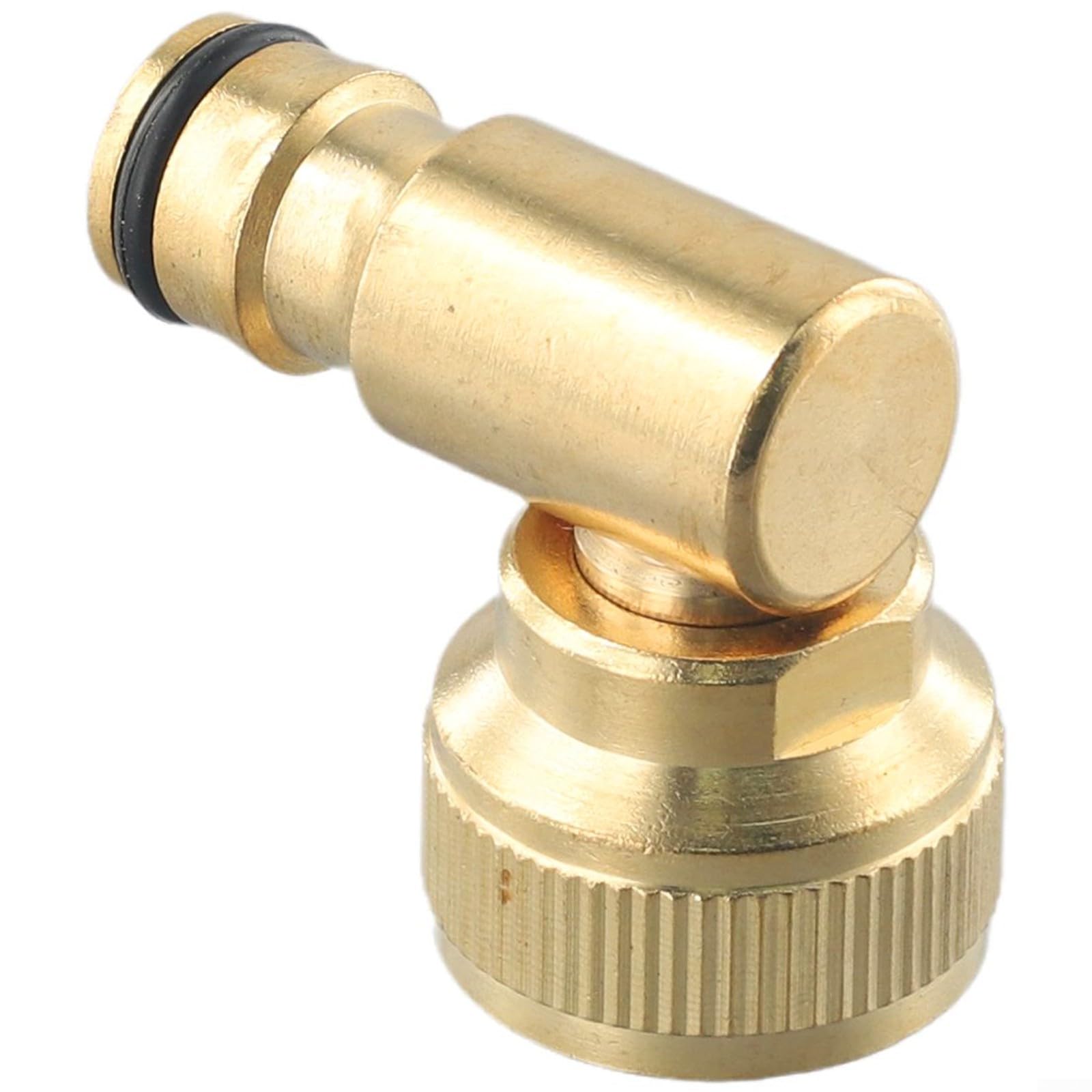 Gdfnmogo Brass Angled Tap Connector, Hose Reel Swivel Elbow Quick Connector for Hoselock 3/4in for BSP Female, for Hosereels and Outdoor Garden Taps