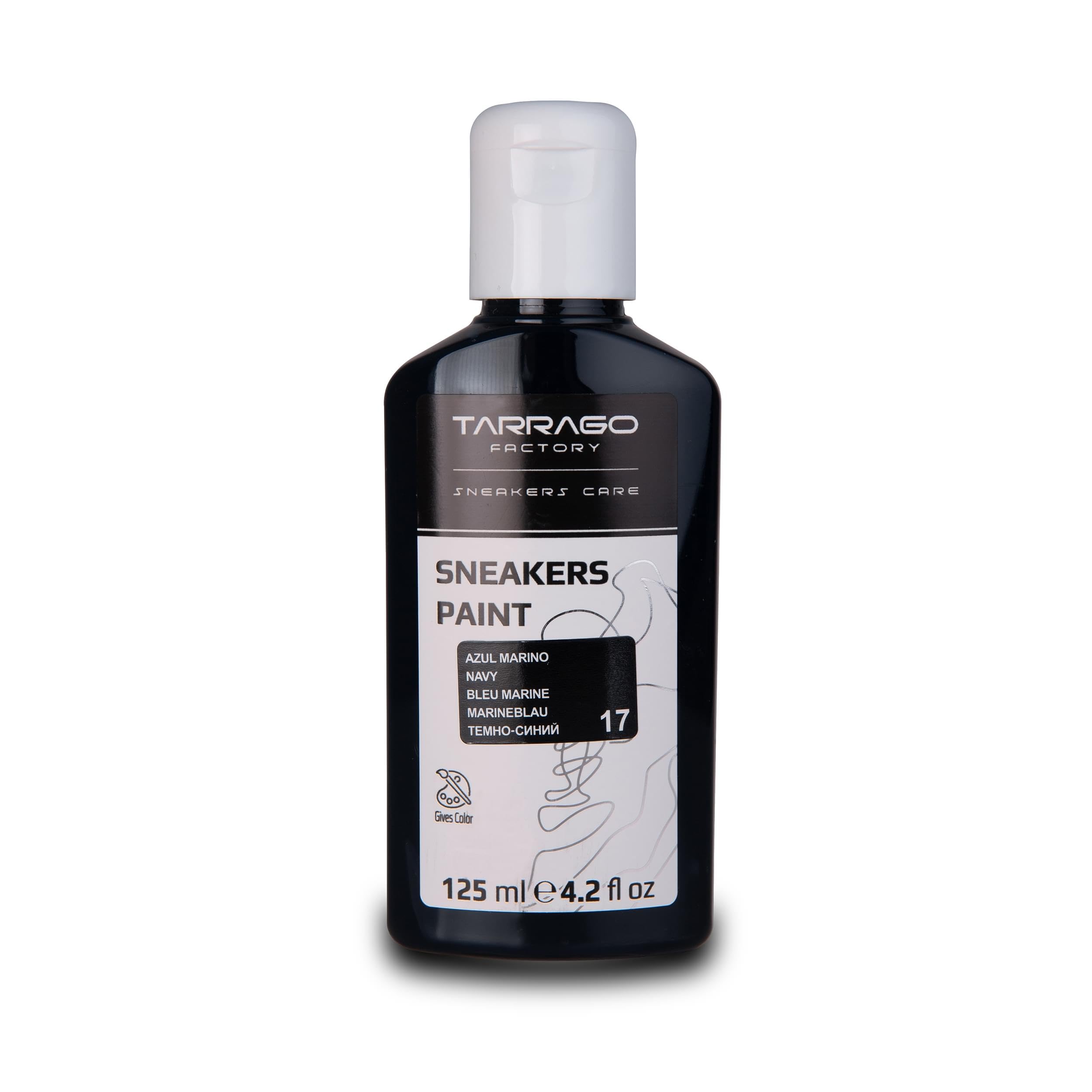 Peinture baskets Tarrago bleu marine résout la décoloration de vos chaussures 125ml